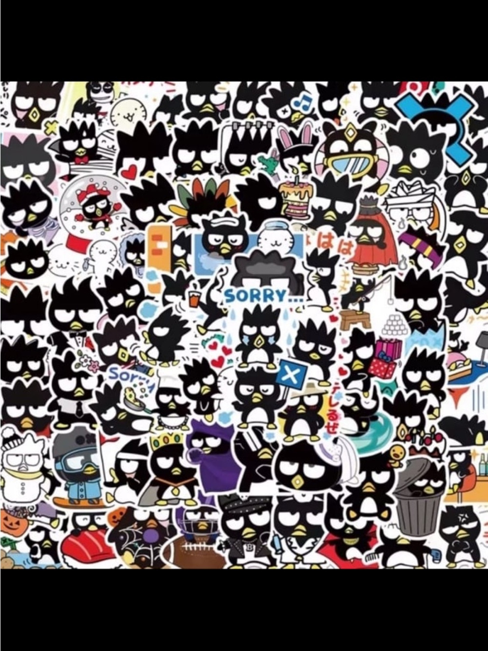 Badtz-maru Stickers, pack of 50